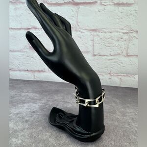 GUCCI Vintage Chain Bracelet Silver Sterling 925 Unisex